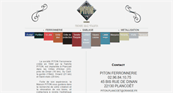 Desktop Screenshot of pitonferronnerie.com